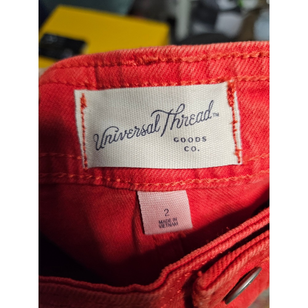 Universal Thread Sailor Wide Leg Red High Rise Denim Pants Size 2 - Picture 4 of 7